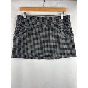 Stoosh Womens Houndstooth Mini Skirt Size 5 Polyester Blend Black & White